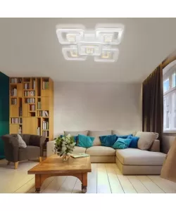 Lustra LED Sirius, 120W, Dimabila, Alb