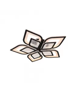 Lustra LED Soare cu Telecomanda, 71 W, Negru, Acril, Dimabila