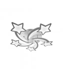 Lustra LED cu Telecomanda Star 144W Dimabila Alb Lustra LED cu Telecomanda Star 144W Dimabila Alb