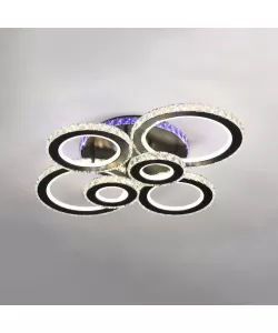 Lustra LED Sumayya cu Telecomanda, 238W, Negru, RGB