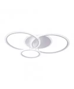 Lustra Led Tabita cu Telecomanda, 182W, Dimabila, Alb, Acril - RESIGILAT