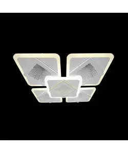 Lustra LED cu Telecomanda 3D Alexandra, 200W, Dimabila, 3D, Alb