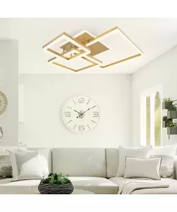 Lustra LED cu Telecomanda Adalyn, 146W, 3000K/4000K/6000K, Auriu