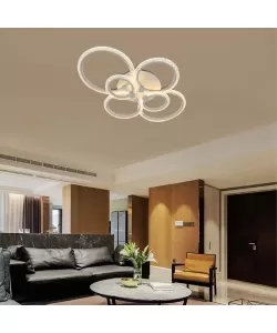 Lustra LED cu Telecomanda Aida, 148W, Dimabila, Alb -RESIGILAT-