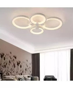 Lustra LED cu Telecomanda Alani 52W Dimabila Alb