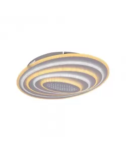 Lustra LED cu Telecomanda Alisia, 200W, Alb, Acril, Dimabila