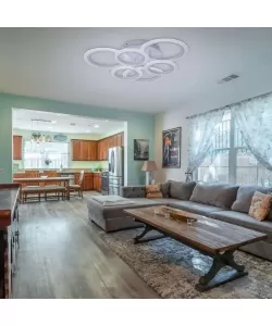 Lustra LED cu Telecomanda Amalia 120W Dimabila Alb - RESIGILAT -