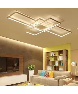 Lustra LED cu Telecomanda Landyn 61W Dimabila Alb Lustra LED cu Telecomanda Landyn 61W Dimabila Alb