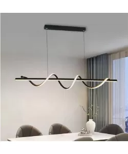 Lustra LED cu Telecomanda Aminia 80W, Negru