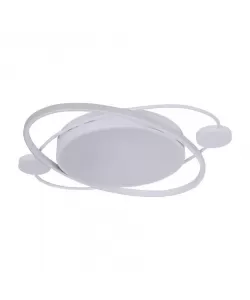 Lustra LED cu Telecomanda Ares, 140W, Alb, Acril, Dimabila