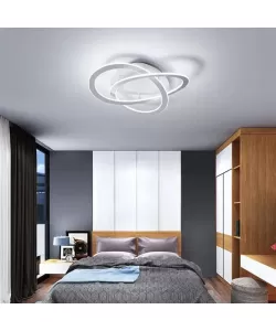 Lustra LED cu Telecomanda Aretha 240W, Alb, Acril, Metal