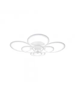 Lustra LED cu Telecomanda Asteria 264W 8 Cercuri Dimabila Alb