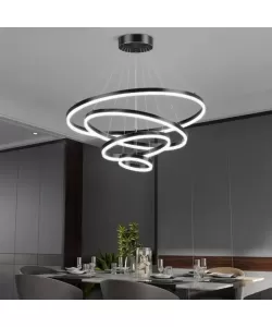 Lustra LED cu Telecomanda Azariah 112W Dimabila Negru