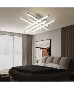 Lustra LED cu Telecomanda Belinda 120W Dimabila Alb