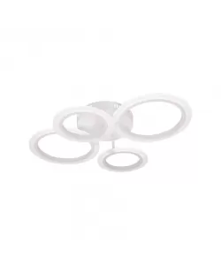 Lustra LED cu Telecomanda Betty 43W 4 Cercuri Lumina Rece/Calda/Neutra Dimabila Alb Lustra LED cu Telecomanda Betty 43W 4 Cercuri Lumina Rece/Calda/Neutra Dimabila Alb