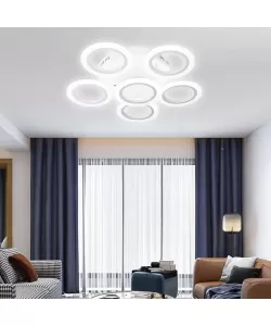 Lustra LED cu Telecomanda Boeme,50W, Dimabila, Alb Lustra LED cu Telecomanda Boeme,50W, Dimabila, Alb