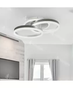 Lustra LED cu Telecomanda Bushra 106W Dimabila Argintiu