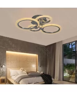 Lustra LED cu Telecomanda Calipso, 112W, Dimabila, Crom