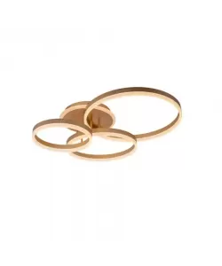 Lustra LED cu Telecomanda Carlita 150W Dimabila Alb Auriu