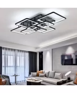 Lustra LED cu Telecomanda Caroline 181W Dimabila Negru