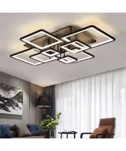 Lustra LED cu Telecomanda Caroline 181W Dimabila Negru