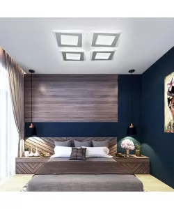 Lustra LED cu Telecomanda, Cataleia, 208W, Dimabila, Alb -RESIGILAT-