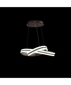 Lustra LED cu Telecomanda Catalina, 120W, Dimabila, Alb si Maro