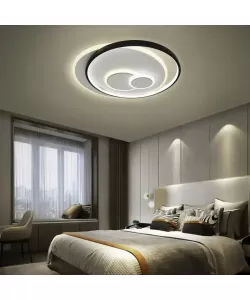 Lustra LED cu Telecomanda Kalel 113W Dimabila Alb Negru