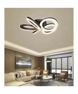 Lustra LED cu Telecomanda Cezara, 120W, Maro, Dimabila