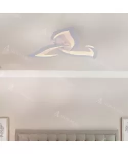 Lustra LED cu Telecomanda Cris 48W Dimabila Alb Lustra LED cu Telecomanda Cris 48W Dimabila Alb