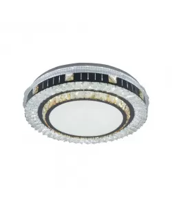 Lustra LED Cristal cu Telecomanda Kannon 96W Argintiu