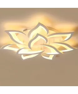 Lustra LED cu Telecomanda Cynthia, 164W, Alb, Acril, Dimabila