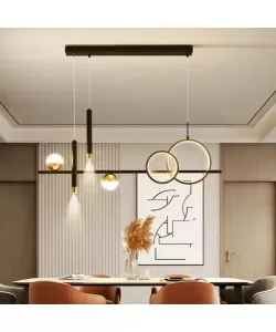 Lustra LED cu Telecomanda Damara 55W Dimabila Alb Negru Lustra LED cu Telecomanda Damara 55W Dimabila Alb Negru