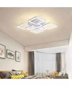 Lustra LED cu Telecomanda Darcy 135W Dimabila Alb