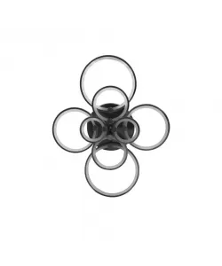 Lustra LED cu Telecomanda Dorothy 284W Dimabila Alb Negru