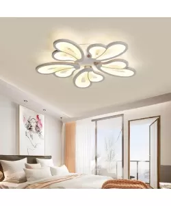 Lustra LED cu Telecomanda Elena 60W 5 Elemente Lumina Rece/Calda/Neutra Dimabila Alb