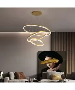 Lustra LED cu Telecomanda Elizabeth 152W Dimabila Auriu