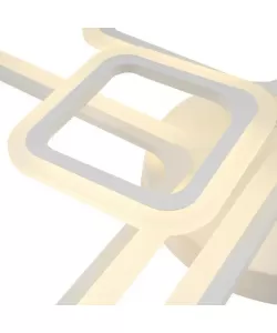 Lustra LED cu Telecomanda Eridan, 200W, Dimabila, Alb