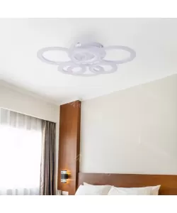 Lustra LED cu Telecomanda Evana 120W Dimabila Alb