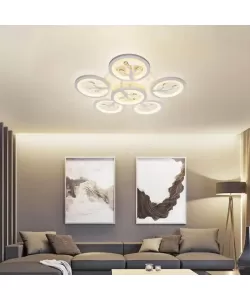 Lustra LED cu Telecomanda Hazel 110W Dimabila Alb