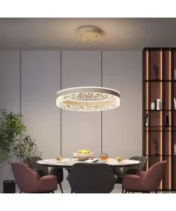 Lustra LED cu Telecomanda Iarina 124W Dimabila Alb