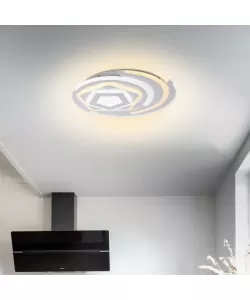 Lustra LED cu Telecomanda Ingrid, 240W, Dimabila, Alb