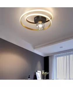 Lustra LED cu Telecomanda Iselin 96W Auriu Negru