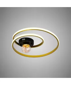 Lustra LED cu Telecomanda Iselin 96W Auriu Negru