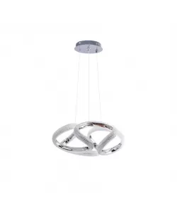 Lustra LED cu Telecomanda Iulia, 80W, Dimabila, Crom