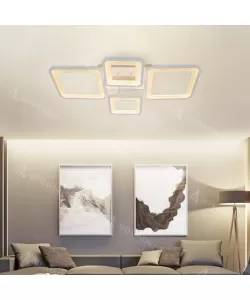 Lustra LED cu Telecomanda Izadora 88W Dimabila Alb