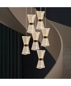 Lustra LED cu Telecomanda Jayden 38W Dimabila Auriu