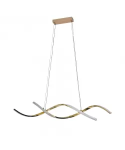 Lustra LED cu Telecomanda Jerry 76W Dimabila Auriu