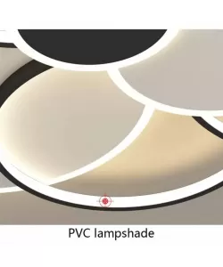 Lustra LED cu Telecomanda Kian 112W Dimabila Alb Negru