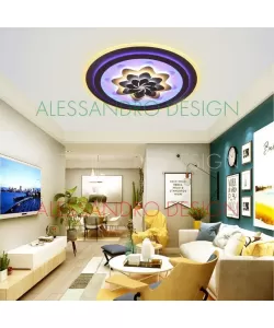 Lustra LED cu Telecomanda, Kraz, 180W, Dimabila, Alb - RESIGILAT-